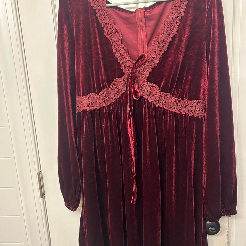 Cider Women's Burgundy and Red Dress - Picture 1 of 3